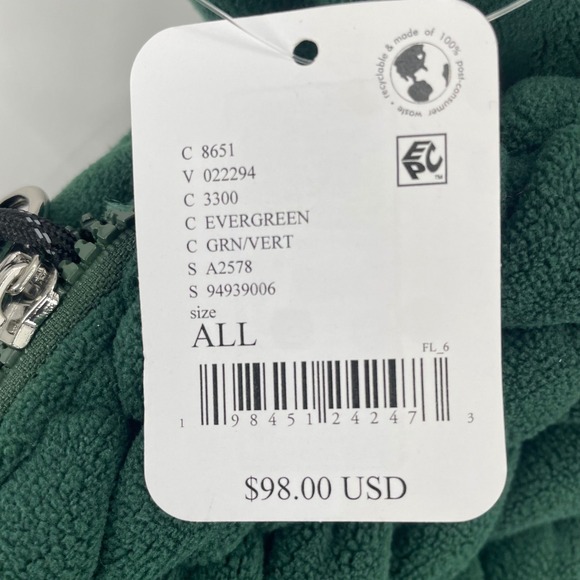 Free People FP Movement Hudson Quilted Fleece Bag - Evergreen NEW A2578 - Picture 5 of 10